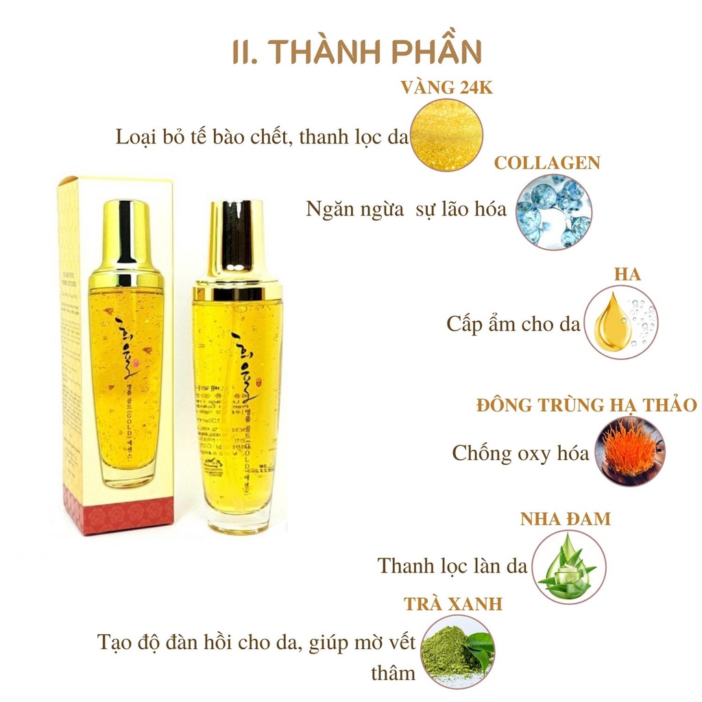 ( Hàng chính hãng ) Tinh chất vàng 24K Lebelage Heeyul Premium Gold 130ml, Serum dưỡng trắng dưỡng ẩm Hàn Quốc
