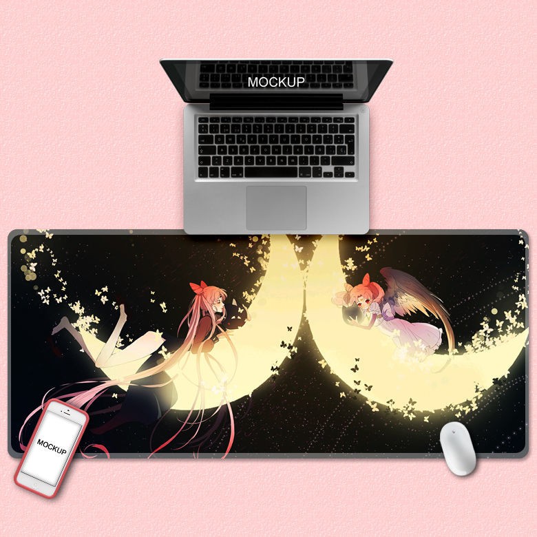 Tấm lót chuột và bàn phím máy tính in hình anime Sakura dễ thương