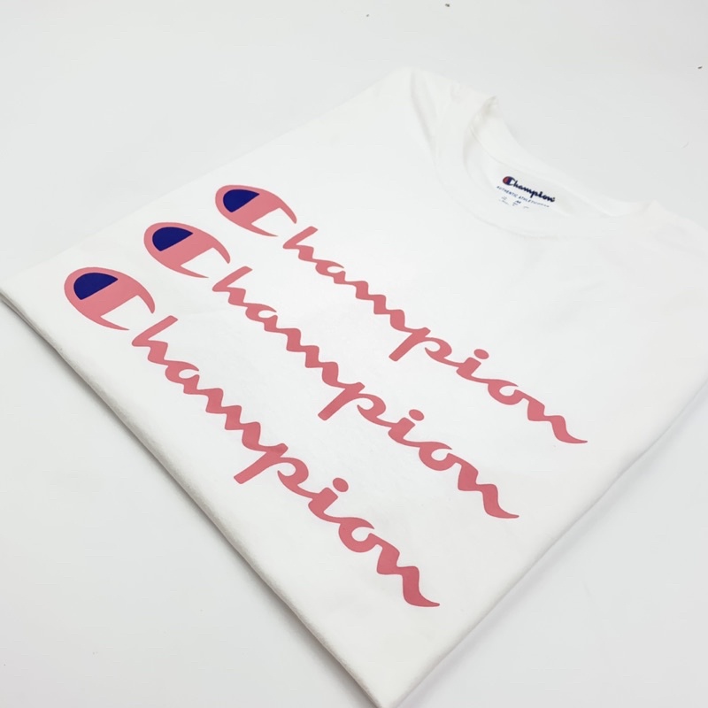 [Có sẵn]Áo thun Champion Stacked Logo Unisex chính hãng