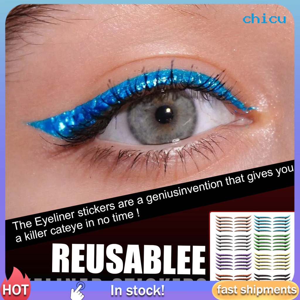 [Hàng mới về] Set 5 cặp miếng dán kẻ mắt nhiều màu sắc trang điểm tiện lợi cho người mới bắt đầu