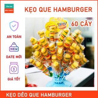 Kẹo Dẻo Que Hamburger - Hương Vị Trái Cây Thơm Ngon Cho Bé - Set/Lốc 3-60 Cây