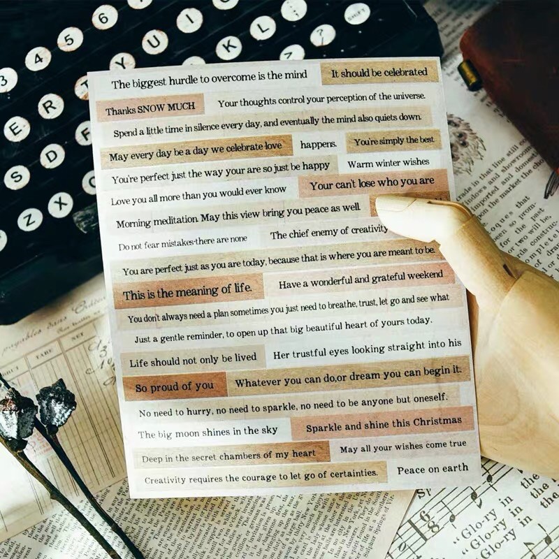 Sticker word nhãn dán font chữ độc đáo