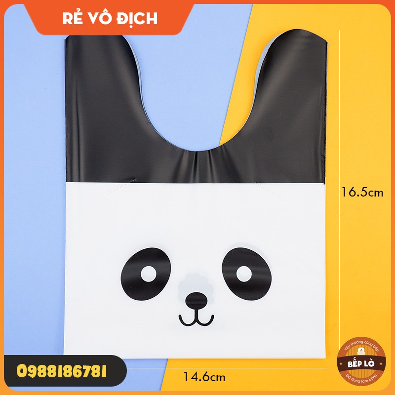 Túi Tai Thỏ Cỡ Trung Bình Đựng Bánh Kẹo Xinh Xắn Dễ Thương Size 13.5*22cm - Set 10 túi