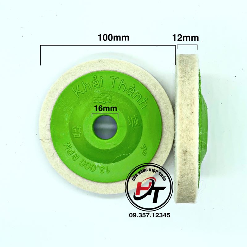 Nỉ trắng đánh bóng inox bánh nỉ Cá sấu 100mm Loại tốt NT-CS
