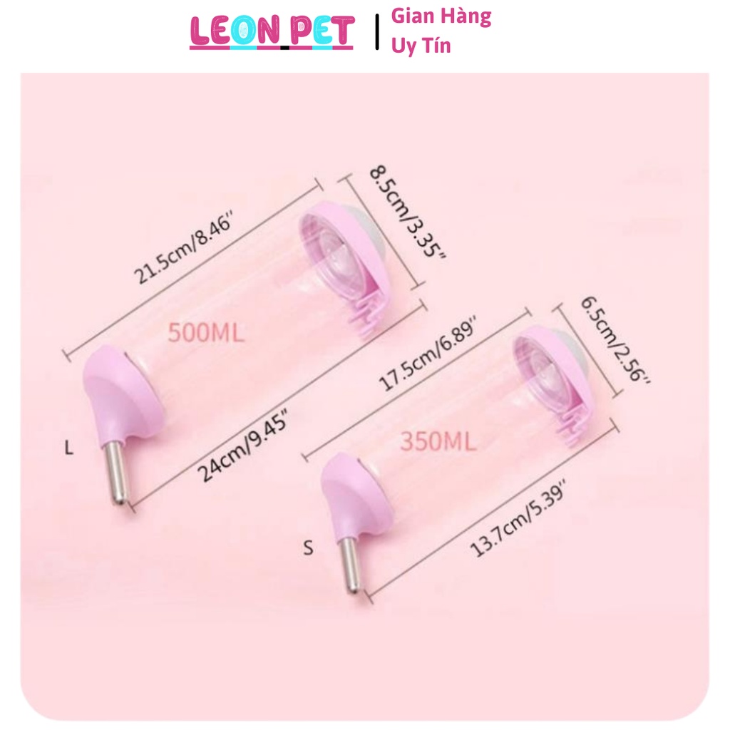Bình Bi Uống Nước Tự Động Gắn Chuồng Lồng Cho Chó Mèo  - Leon Pet Store