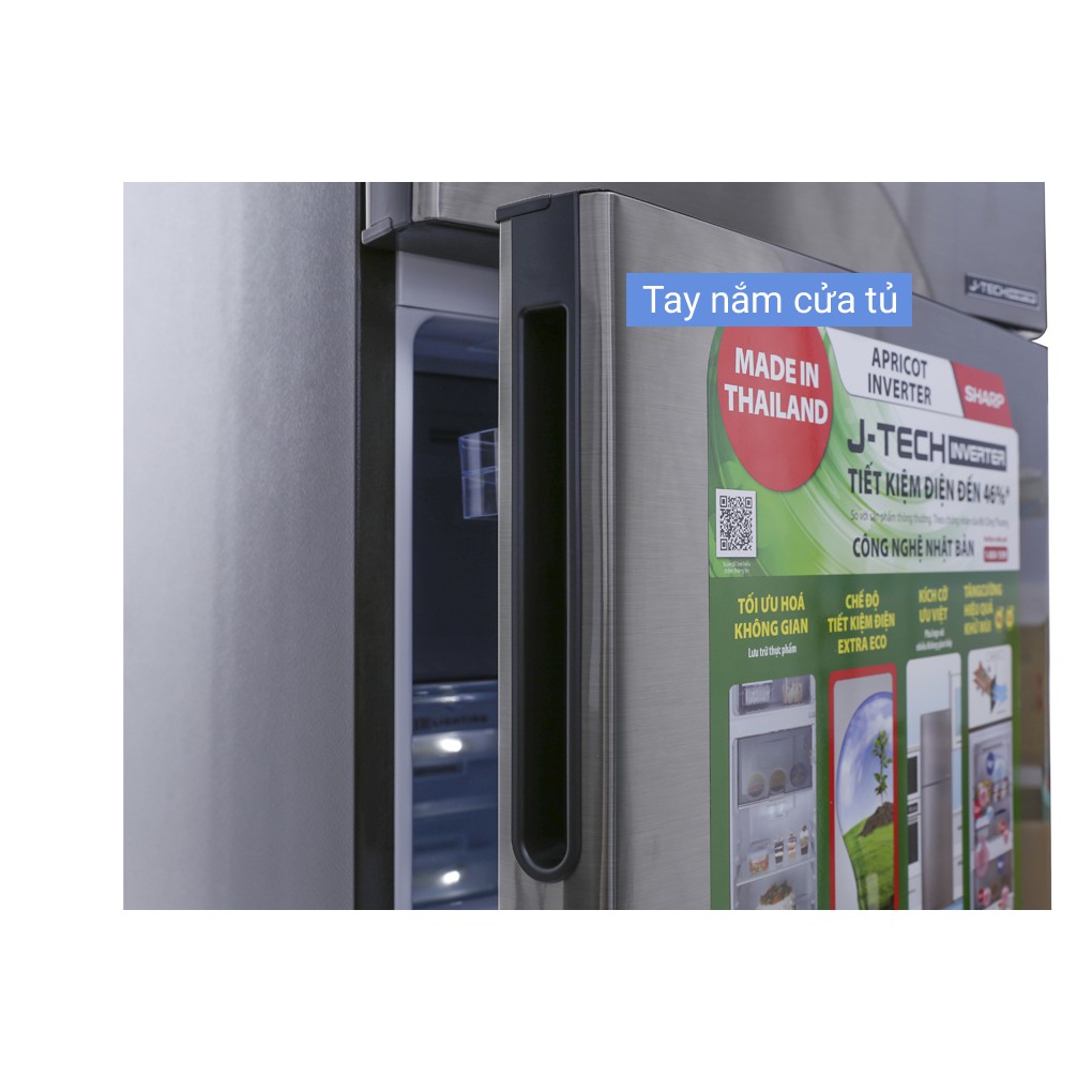 SJ-X251E-SL | SJ-X251E-DS | Tủ lạnh Sharp Inverter 241 lít (Hàng chính hãng, bảo hành 12 tháng)