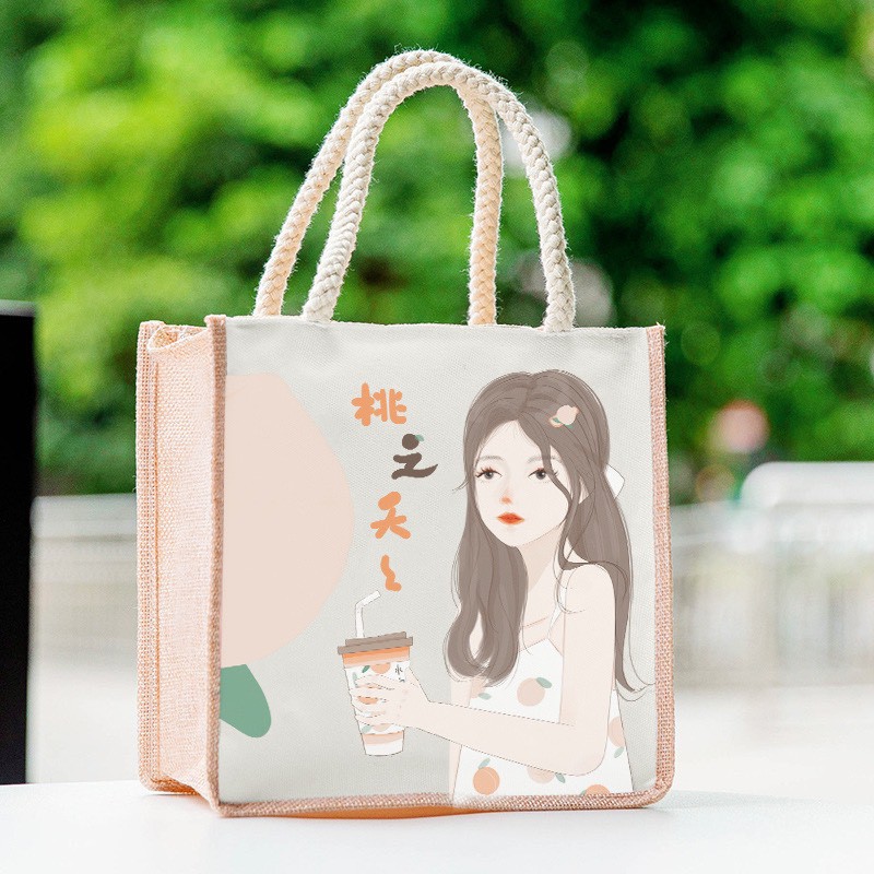 Túi tote cói mini đi biển nữ đẹp đi chơi thời trang dễ thương cute cá tính phong cách Nhật Bản