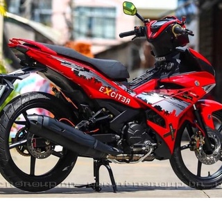 Tem rời ex 150 thành phố xám đen dán xe đỏ