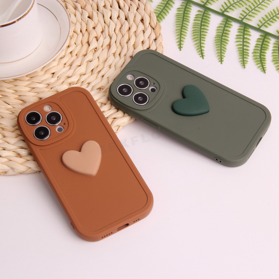 Ốp Điện Thoại Silicon Mềm Chống Sốc Họa Tiết Trái Tim Xinh Xắn Cho iPhone 7 8 Plus 11 12 13 Pro MAX X XR XS MAX SE 2020 2022