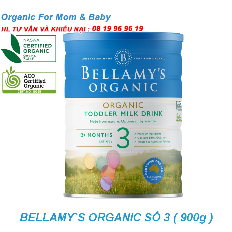 Sữa Bellamy s Organic hữu cơ số 3 900g