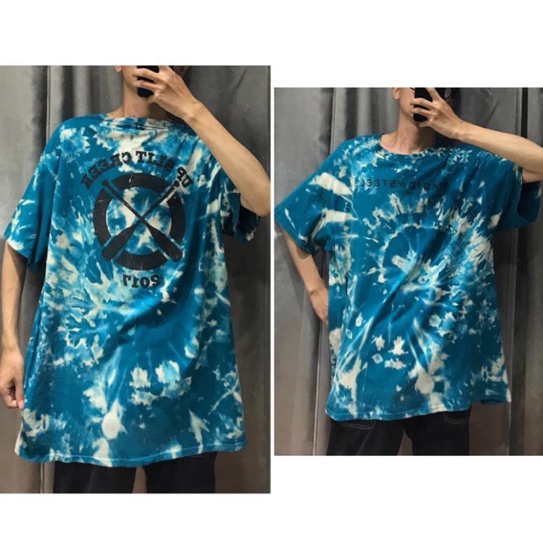 2HAND - ÁO THUN MỸ MÀU LOANG XANH DƯƠNG PHẦN 5/7 TIEDYE OVERSIZE DÁNG THỤNG RỘNG  ཾ