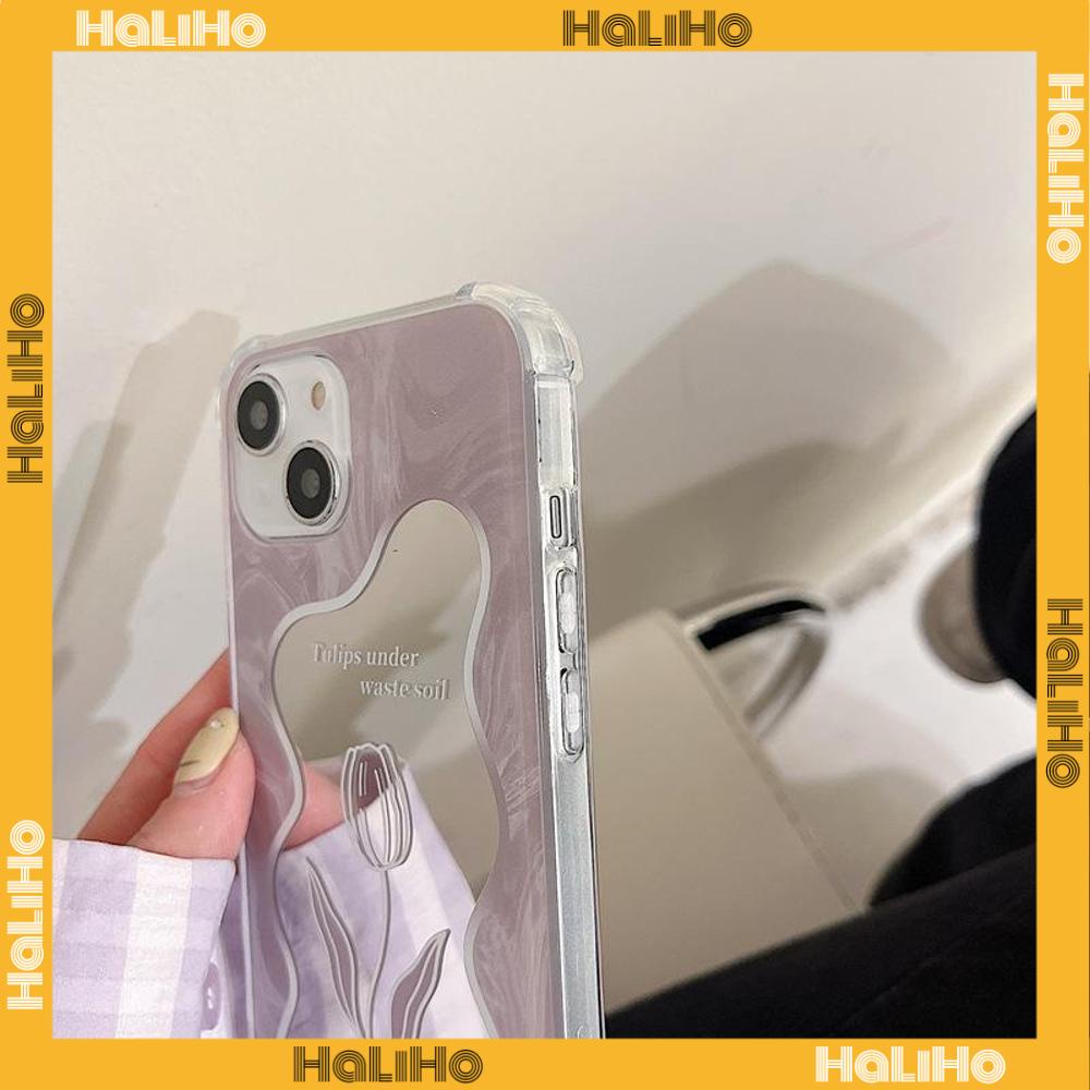 iPhone Case Acrylic Mirror Airbag Shockproof Protection Camera Cute Marble Flower Compatible For iPhone 11 iPhone 13 Pro Max iPhone 12 Pro Max iPhone 7 Plus iPhone x xr xs max