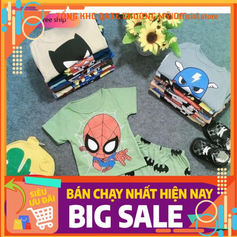 HÀNG ĐẸP Bộ hình ngộ nghĩnh siêu nhân 8-18kg chất liệu thun cotton 2 chiều mềm minn, thấm hút mồ hôi