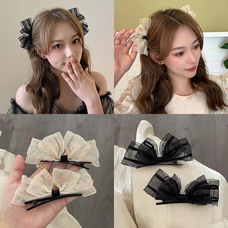 Kẹp Tóc Hình Nơ Ren Xinh Xắn Dành Cho Nữ