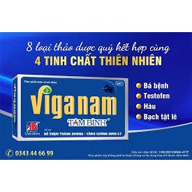 Thương hiệu: TÂM BÌNH  Viên Uống Viganam Tâm Bình Hỗ Trợ Sức Khỏe Sinh Lý Nam 5 Vỉ X 12 Viên / VIGANAM