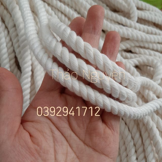 Dây thừng se macrame, dây cotton giá rẻ _ 10mm