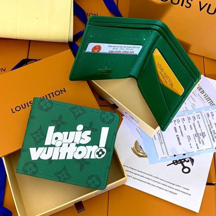 Ví nam ngang lv full box hàng cao cấp , hộp + thẻ + giấy , chất liệu da không bông da hay phai màu Xịn
