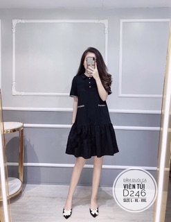 Bigsize Đầm đuôi cá viền túi D246
