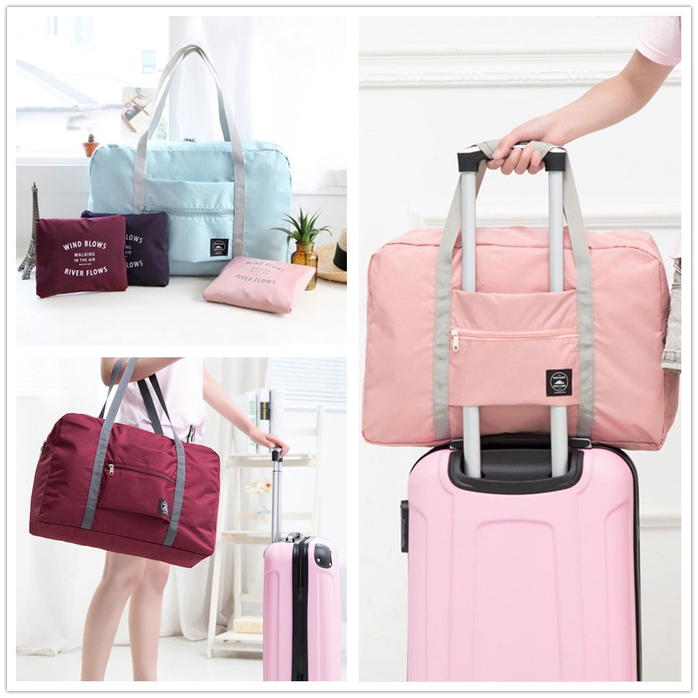 1 Túi Lưu Trữ Quần Áo Nhiều Màu Sắc Có Thể Gấp Gọn Tiện Dụng Mang Theo Du Lịch