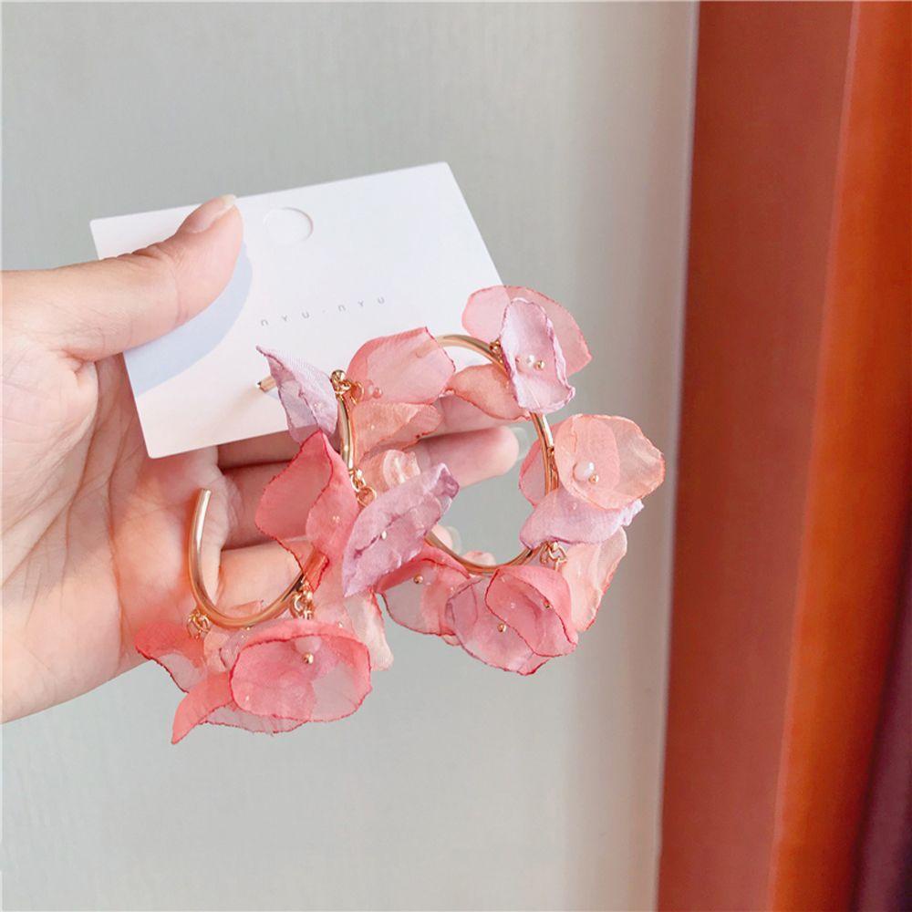 Bông Tai Dạng Vòng Đính Hạt Tròn Thời Trang Đi Biển Cho Nữ