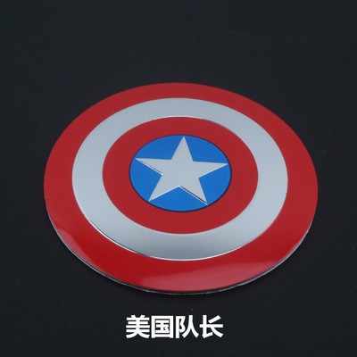 Hình Dán Logo Siêu Anh Hùng Marvel Trang Trí Trục Bánh Xe Hơi 1 X 56MM Bằng Nhôm