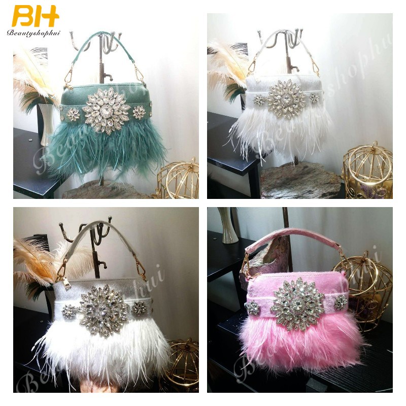 Túi Xách Lông Tua Rua Thời Trang Dành Cho Nữ 2022