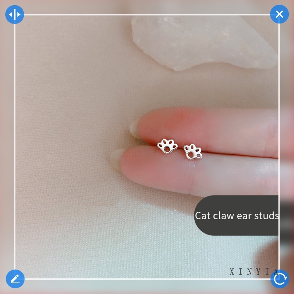 Đôi khuyên tai mạ bạc 925 hình thiên nga / bướm / hoa / sừng hươu / thiên nga thiết kế tinh xảo