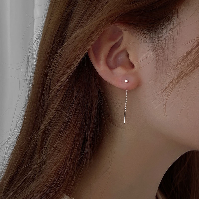 Khuyên Tai Đính Hạt Nhỏ Đơn Giản Mới