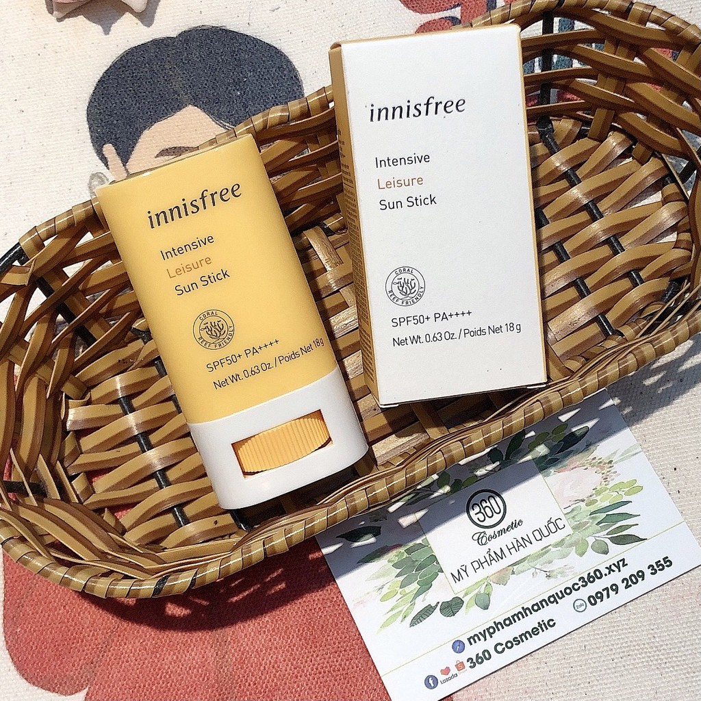 Chống nắng Dạng thỏi Chống thấm nước Innisfree Intensive Leisure Sun Stick SPF50+ PA++++ 18g