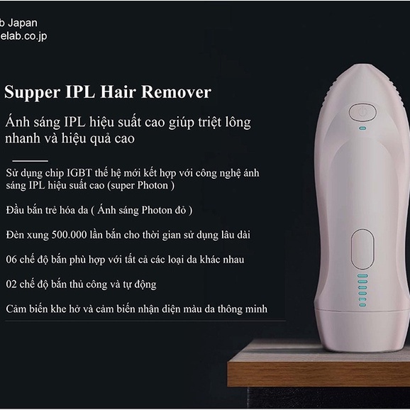 Máy triệt lông, trẻ hoá da công nghệ IPL, hiệu suất cao super Photon NanoTime B62F