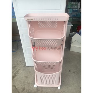 Kệ đựng đồ đa năng bánh xe 3 tầng Việt Nhật: