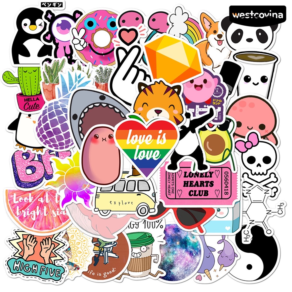 [Hot]✍1 Set Sticker Dán Mắt Bằng Nhựa PVC Chống Nước Dễ Thương Bắt Mắt Sành Điệu