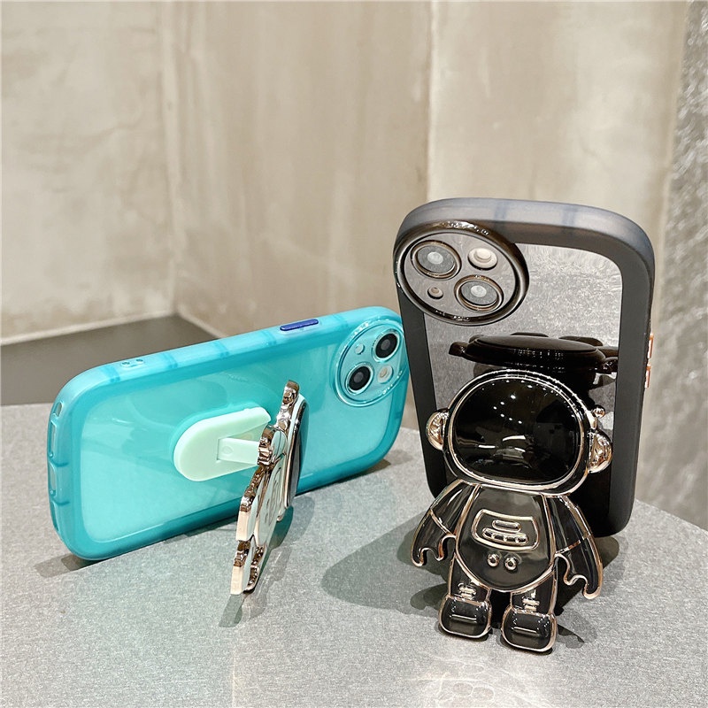 Ốp Điện Thoại Trong Suốt Họa Tiết Phi Hành Gia 3D Chống Sốc Cho IPhone 13 12 11 Pro Max XS Max 7 8 Plus Sự Bảo Vệ