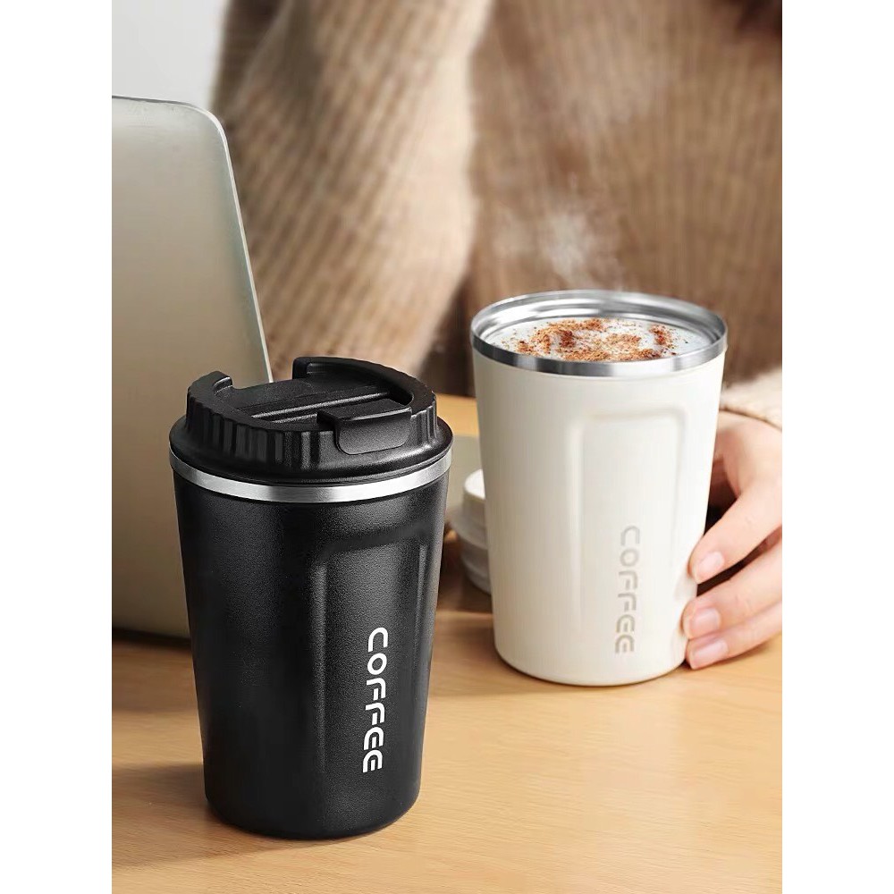Ly giữ nhiệt 500ml inox 304 Coffee phong cách Hàn Quốc nắp chống tràn cao cấp | BigBuy360 - bigbuy360.vn