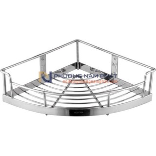 Kệ góc lưới đựng gia vị trong nhà bếp, kệ góc đựng sữa tắm dầu gội trong nhà tắm inox 304 KỆ GÓC LƯỚI 1 TẦNG