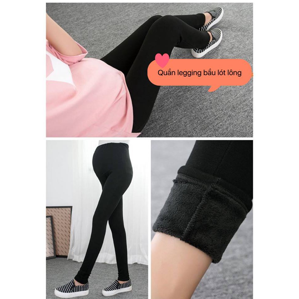 Quần bầu legging lót lông