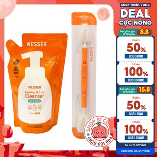 Combo túi + cây rửa bình sữa đa năng wesser