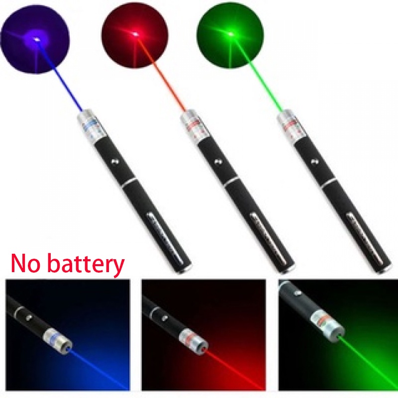 Bút Chiếu Laser Ánh Sáng Xanh Lá / Đỏ / Xanh Dương 5MW Mạnh Mẽ