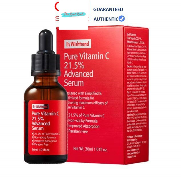 [Mã giảm giá mỹ phẩm chính hãng] Tinh Chất Làm Mờ Mụn Thâm - Dưỡng Trắng Da By Wishtrend Pure Vitamin C 21.5 Advanced Se