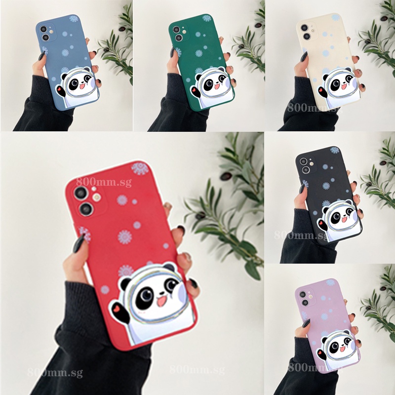 Ốp Điện Thoại Silicone Mềm Chống Sốc Họa Tiết Gấu Trúc Dễ Thương Cho iPhone 11 Pro Max 7 8 Plus SE 2020