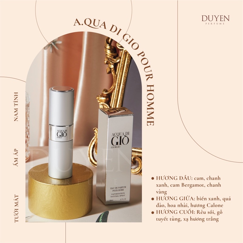 Nước Hoa mini 20ml Acqua Di Giò Pour Homme