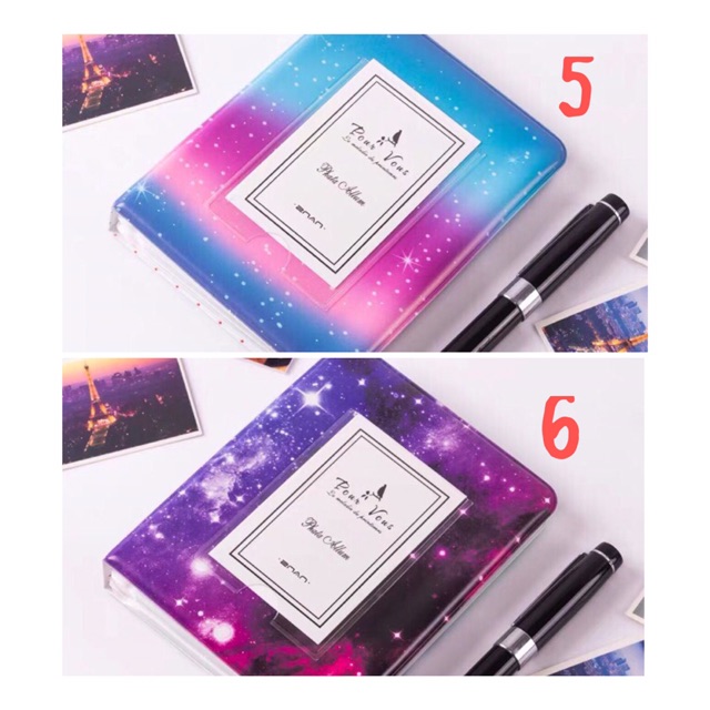 (Có sẵn) album ảnh galaxy, album ảnh polaroid hình galaxy