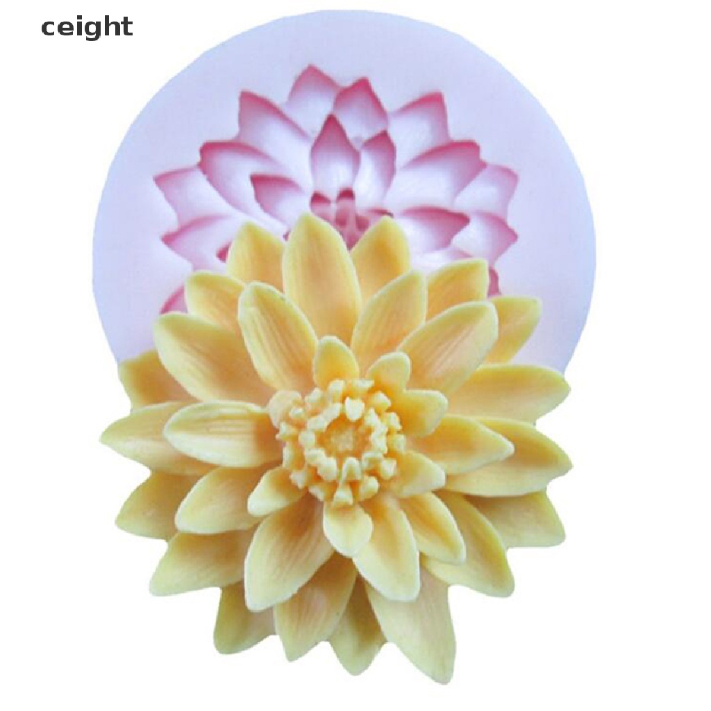 Khuôn silicone làm xà phòng bánh trang trí DIY tạo hình bông hoa cúc resin