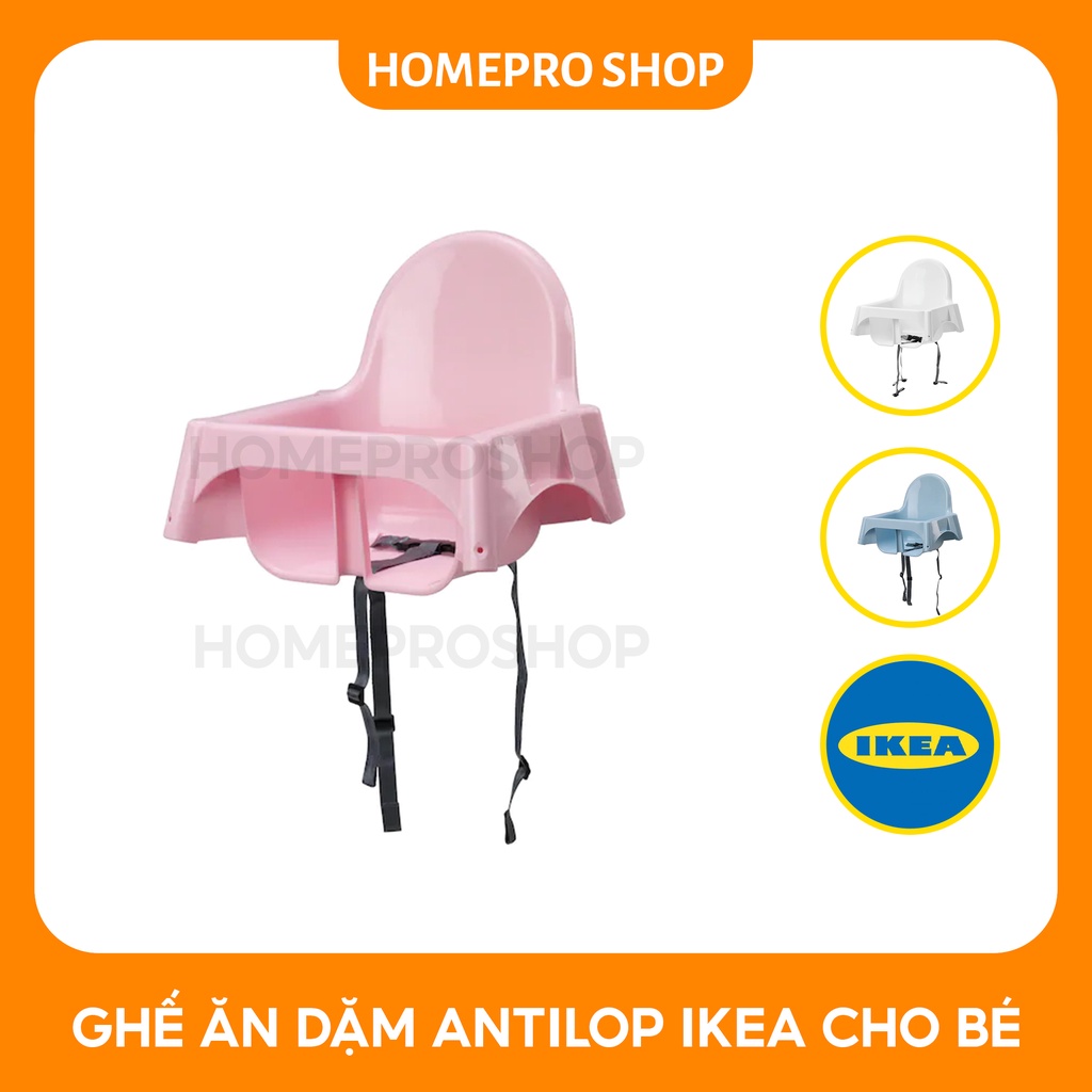 PHẦN NGỒI GHẾ ĂN DẶM IKEA ANTILOP CÓ SẴN 3 MÀU TRẮNG, XANH, HỒNG