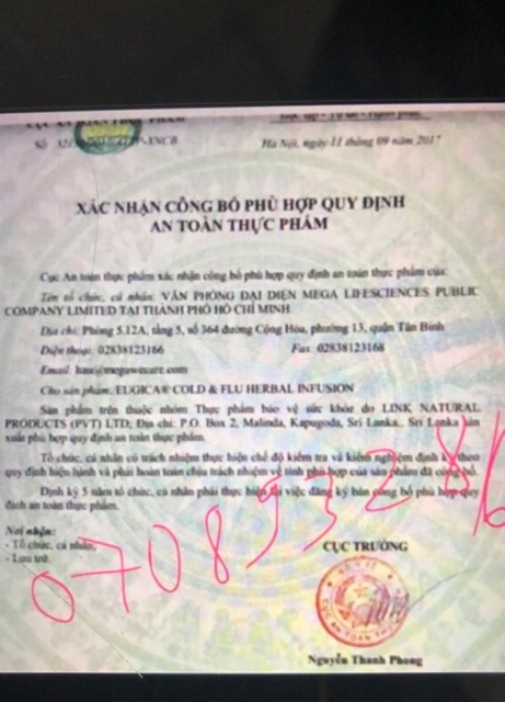 Trà thảo dược Eugica Cold & Flu