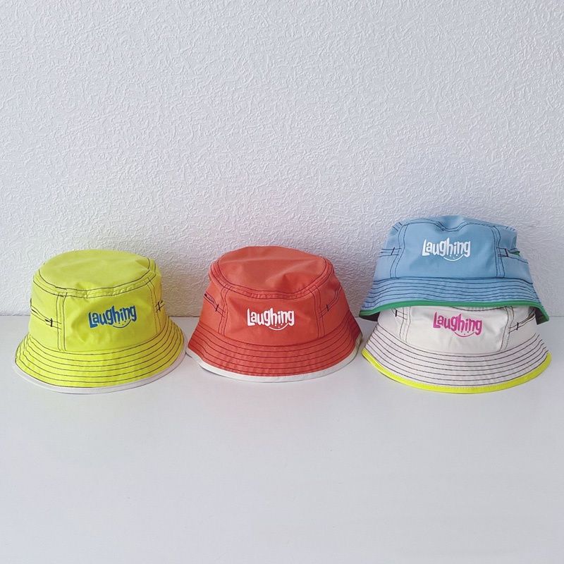 Nón Tai Bèo Phối Lưới Thoáng Khí Thêu Chữ Phong Cách Hàn Quốc Thời Trang Cho Bé