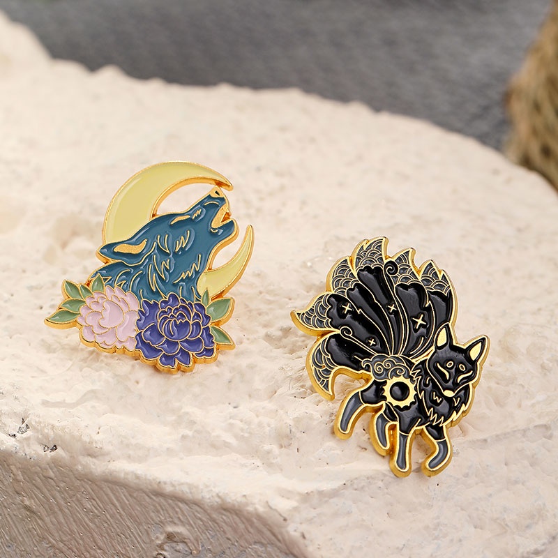 Ghim Cài Áo Hình Cáo Hoạt Hình Dễ Thương