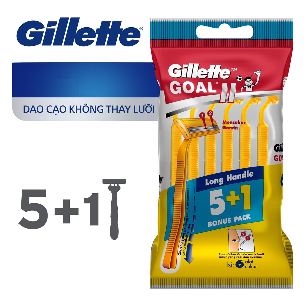 Dao cạo Gillette Super Thin cán váng túi (5+1)