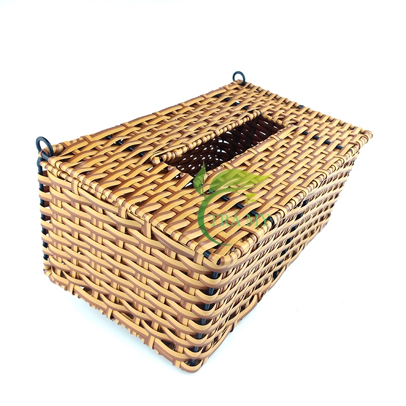 Hộp Đựng Khăn Giấy Ăn Chữ Nhật Dài Size Lớn Dành Cho Quán Ăn, Bàn Ăn Gia Đình - Mây Tre Trà My