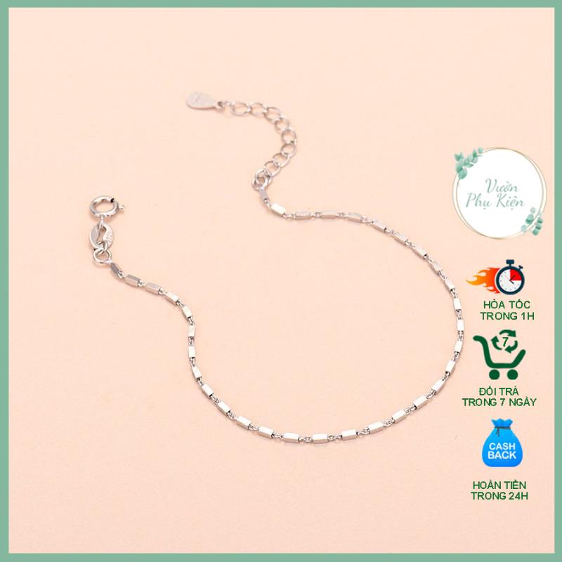 Lắc tay bạc Vòng tay bạc S925 sợi mảnh cho nữ kèm bảo hành 1 năm